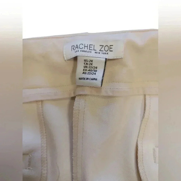 Rachel Zoe NWT Four  Way Stretch Skinny Leg Slip On White Trousers Size 6 - Picture 3 of 7